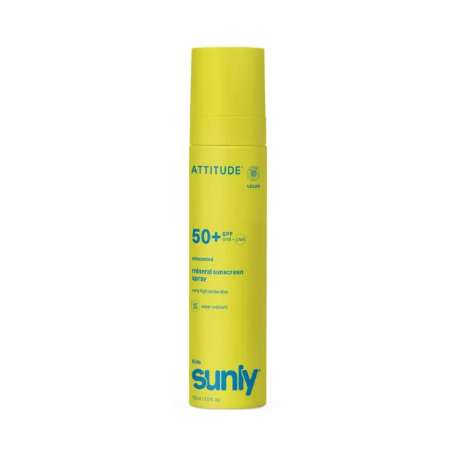 ATTITUDE Sunly Dětský minerální opalovací krém ve spreji SPF 50+ bez vůně 75 ml