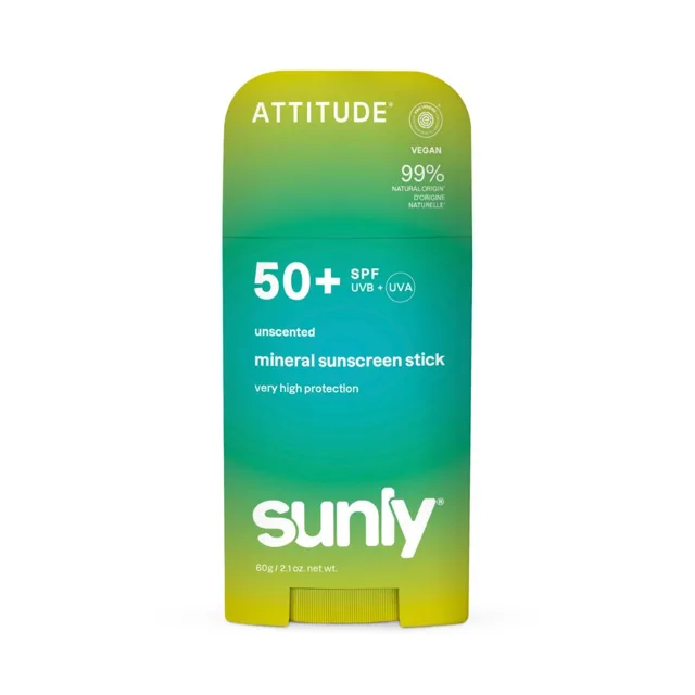 ATTITUDE Sunly Minerální opalovací krém SPF 50+ bez vůně 60 g