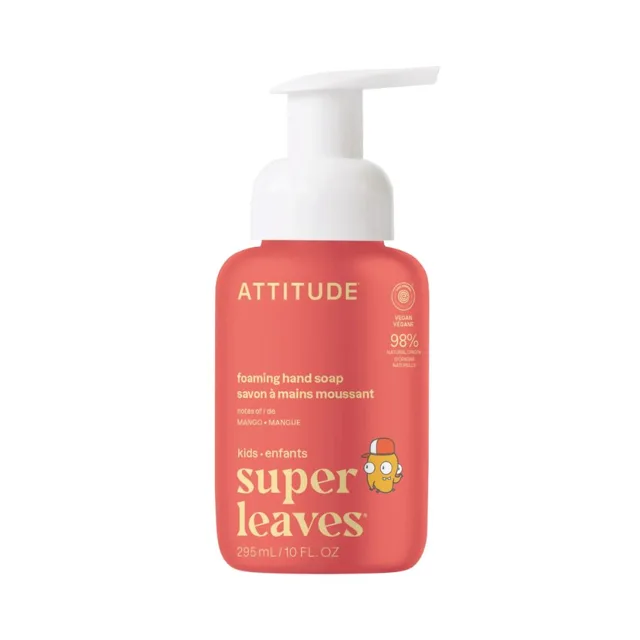 ATTITUDE Super leaves Kids Dětské pěnivé mýdlo s vůní manga 295 ml