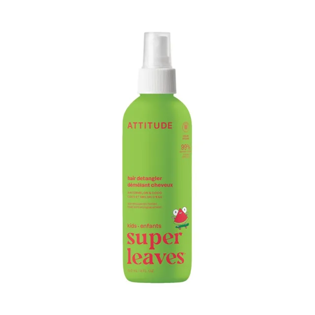 ATTITUDE Super leaves Kids Sprej pro snadné rozčesávání vlásků s vůní melounu a kokosu 240 ml