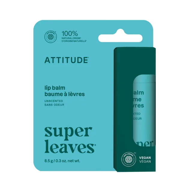 ATTITUDE Super leaves Přírodní balzám na rty bez vůně 8,5 g