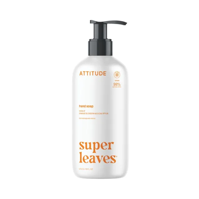 ATTITUDE Super leaves Přírodní mýdlo na ruce pomeranč a eukalyptus 473 ml
