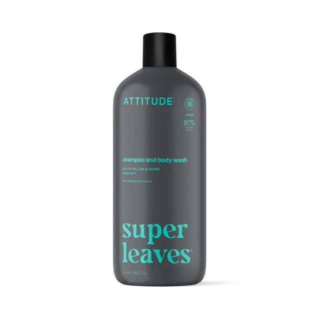 ATTITUDE Super leaves Přírodní pánský šampon proti lupům & tělové mýdlo 2v1 473 ml