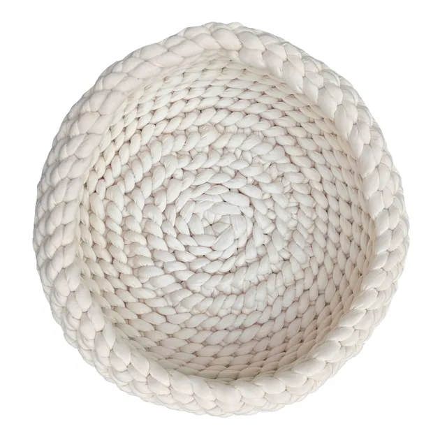 Aumüller pletený koš pro kočky - béžová: Ø 50 x H 15 cm