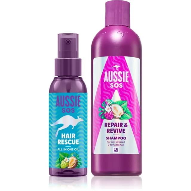 Aussie SOS Hair Rescue & Repair & Revive sada pro suché, namáhané vlasy