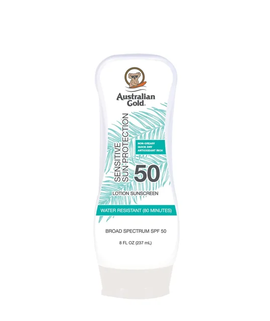 Australian Gold SPF 50 Sensitive Skin Lotion opalovací krém 237 ml
