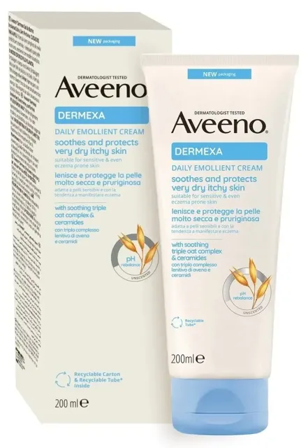 Aveeno Dermexa Daily Emollient Cream zvláčňující krém pro suchou a podrážděnou pokožku 200 ml