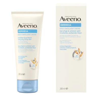 Aveeno Dermexa Daily Emollient Cream zvláčňující krém pro suchou a podrážděnou pokožku 200 ml