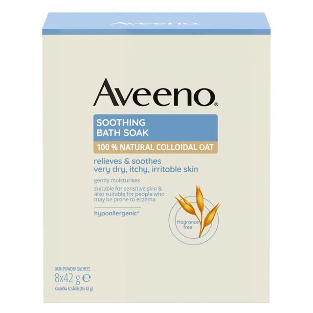 AVEENO Zklidňující ovesná koupel 8 x 42 g