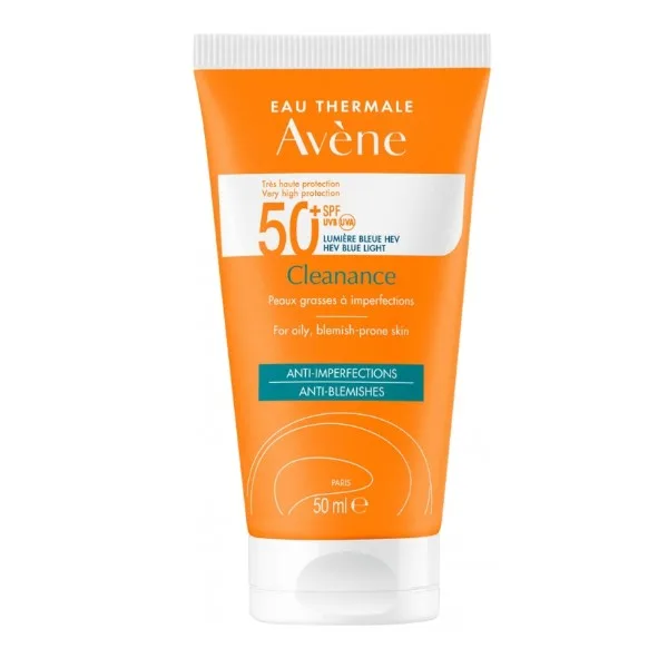 Avène Matující sluneční ochrana pro normální až mastnou pleť SPF 50+ Cleanance 50 ml