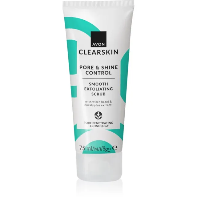 Avon Clearskin Pore & Shine Control povzbuzující peeling 75 ml