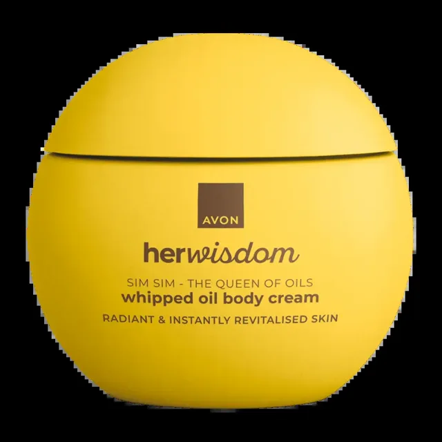 AVON  Nadýchaný rozjasňující tělový krém Her Wisdom Sim Sim 180 ml