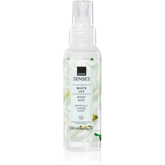 Avon Senses White Lily & Musk osvěžující tělový sprej 100 ml