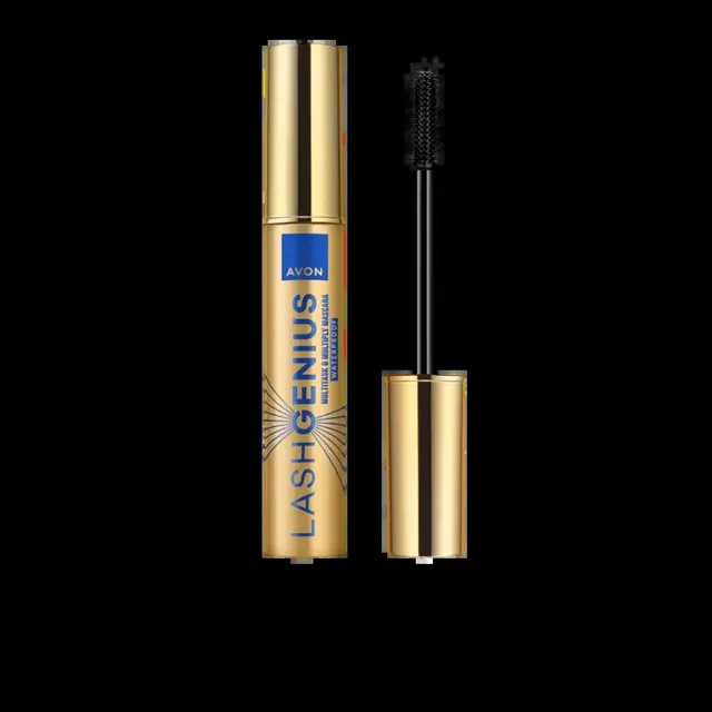 Avon Voděodolná řasenka Lash Genius Waterproof Multitask & Multiply 10 ml Blackest Black