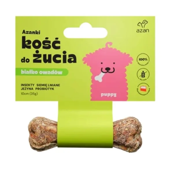 AZANKI Kost s hmyzem pro štěňata Puppy 10cm