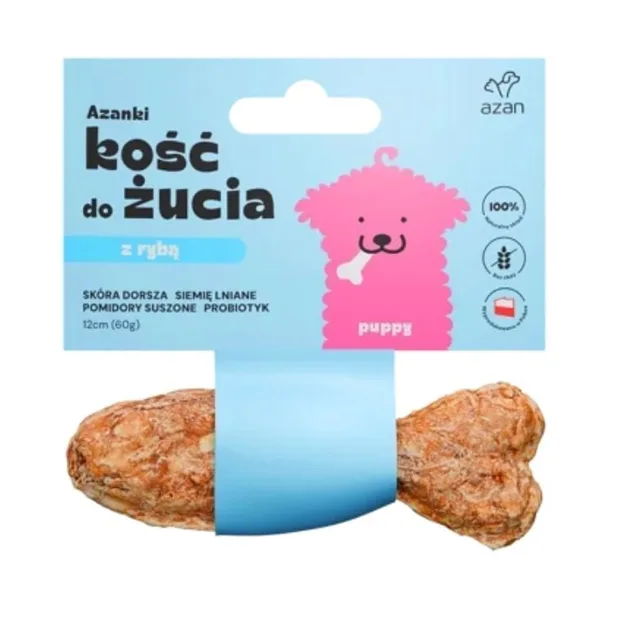AZANKI Kostka s treskou pro štěňata Puppy 12cm