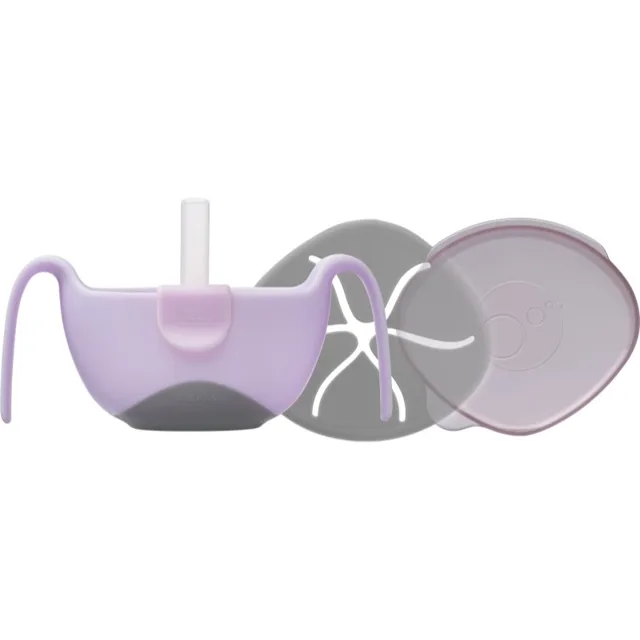 b.box 3 in 1 Bowl & Straw miska s brčkem Strawberry 250 ml