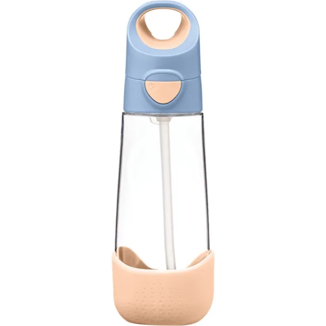 b.box Bottle with Straw láhev s brčkem Peach 1 ks