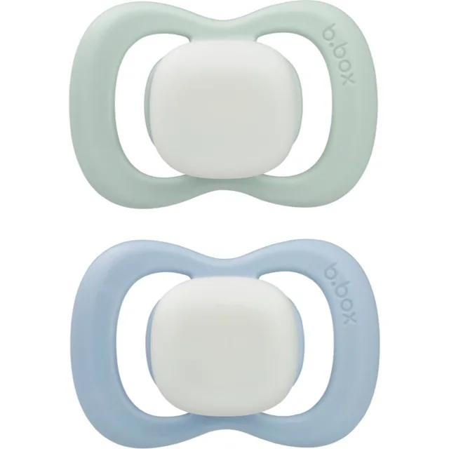 B.Box Glow 0-6m dudlík Sky/Sage 2 ks