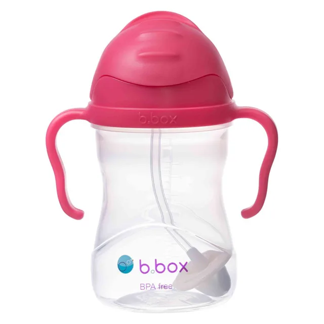 B.BOX Hrneček s brčkem - malina 240 ml