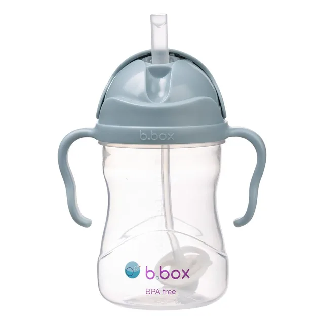 B.BOX Hrneček s brčkem - modrý 240 ml