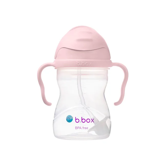 B.BOX Hrneček s brčkem - růžový 240 ml