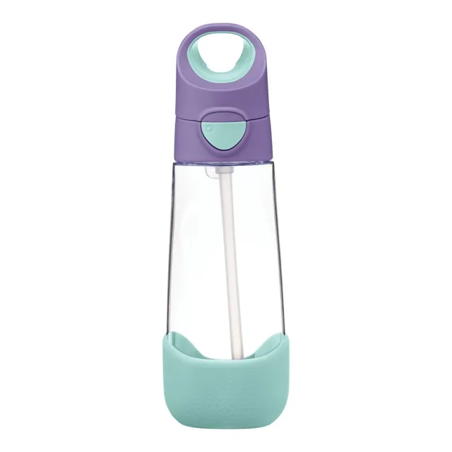 B.BOX Lahev na pití s brčkem 600 ml - lilac pop