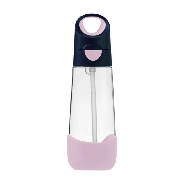 B.BOX Láhev na pití s brčkem indigo/růžová 9m+ 600 ml