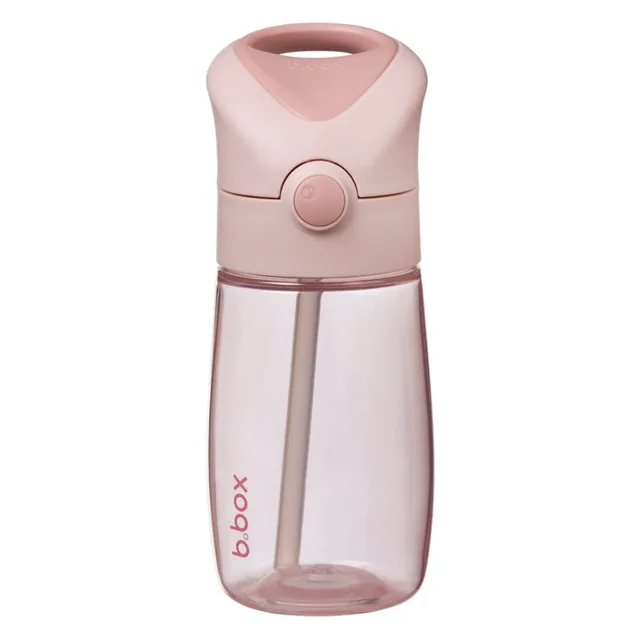 B.BOX Láhev na pití s brčkem Junior blush crush 380 ml