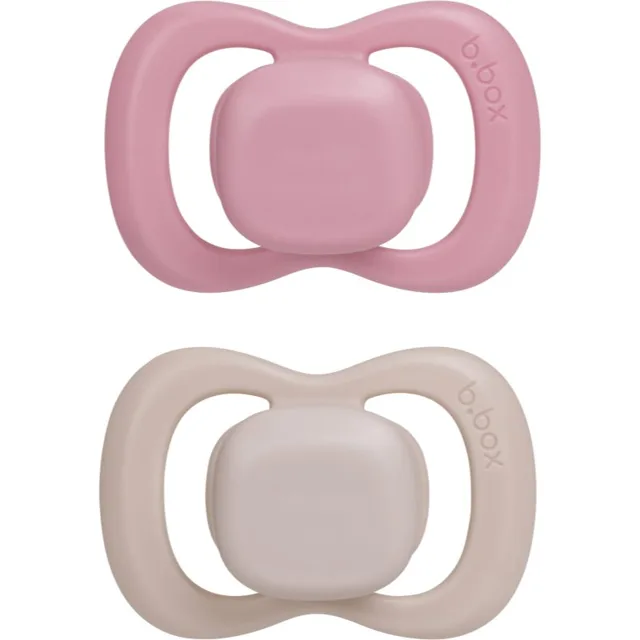 B.Box Natural Rubber 0-6m dudlík Berry/Blush 2 ks