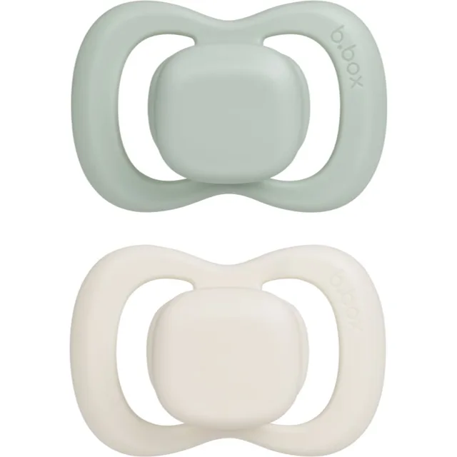B.Box Natural Rubber 0-6m dudlík Sage/Vanilla 2 ks