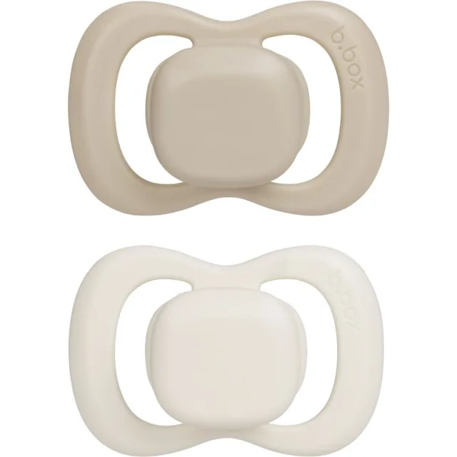 B.Box Natural Rubber 0-6m dudlík Vanilla/Latte 2 ks