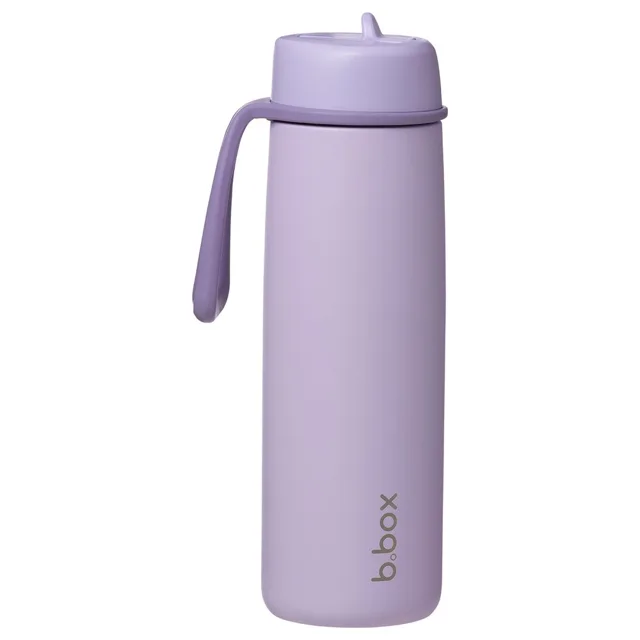 B.BOX Nerezová termolahev s brčkem 690 ml - lilac love