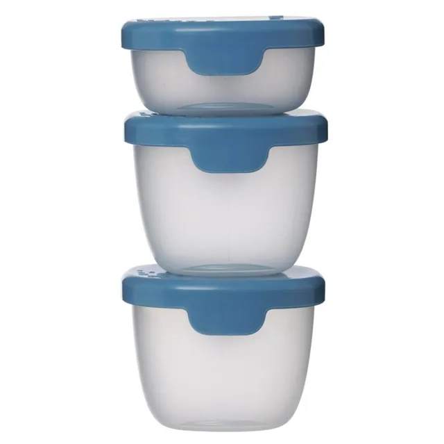 B.BOX Sada modrých krabiček Snack tubs 3 kusy