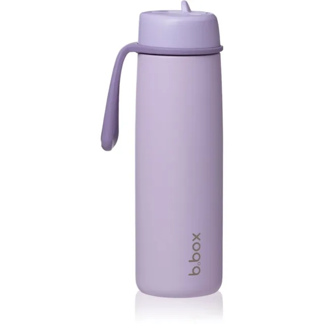 b.box Stainless Steel Thermos Bottle termoláhev s brčkem Lilac Love 1 ks