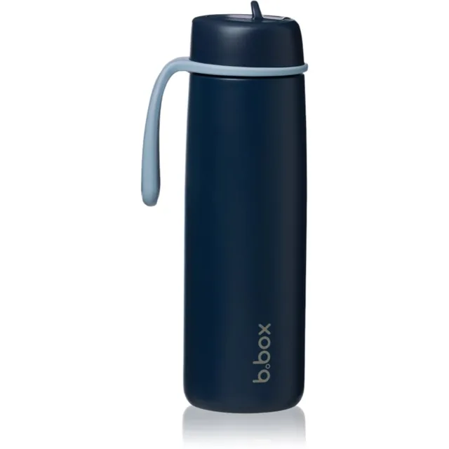 b.box Stainless Steel Thermos Bottle termoláhev s brčkem Midnight 1 ks