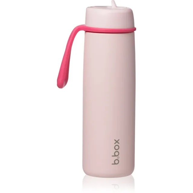 b.box Stainless Steel Thermos Bottle termoláhev s brčkem Pink Paradise 1 ks