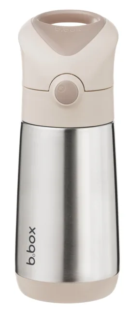 B.BOX Termoska na pití s brčkem 350 ml - béžová