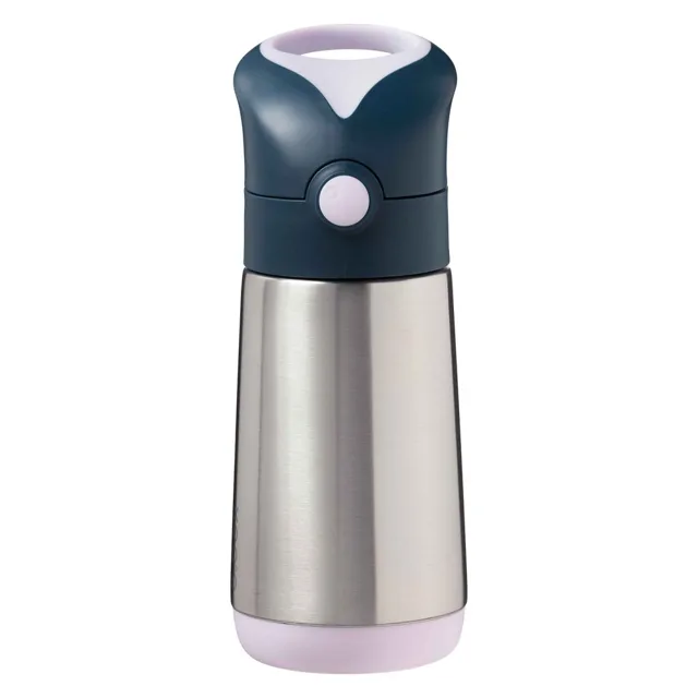 B.BOX Termoska na pití s brčkem 350 ml - indigo/růžová