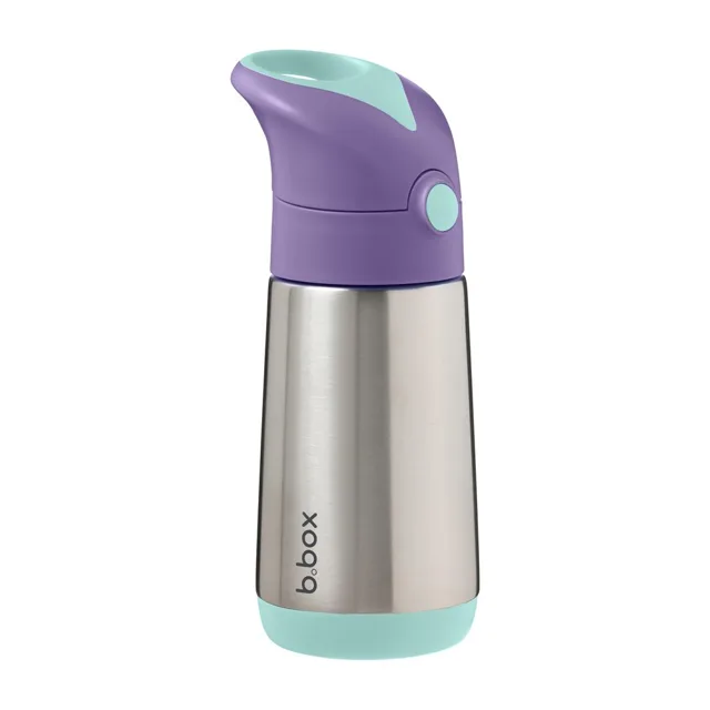 B.BOX Termoska na pití s brčkem 350 ml - lilac pop