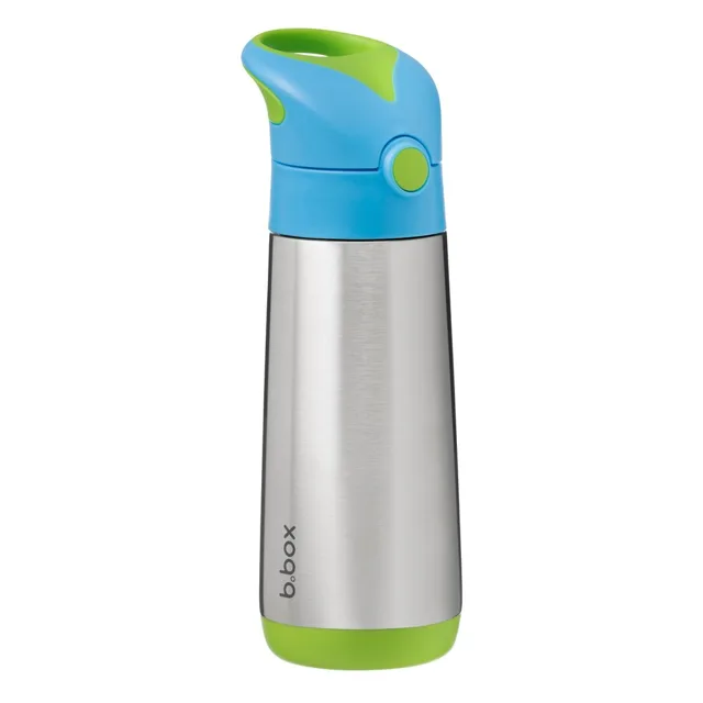 B.BOX Termoska na pití s brčkem 500 ml - modrá/zelená