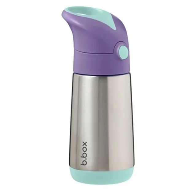 B.BOX Termoska na pití s brčkem lilac pop 12m+ 350 ml