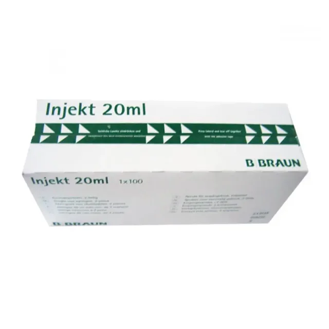 B. Braun Luer injekt 2-dílná 20 ml LE sterilní stříkačka zelená 100 ks