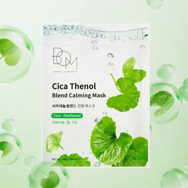 B.O.M. B.O.M - Cica Thenol Blend Calming Mask  - Zklidňující plátýnková maska s Cica a panthenolem - 25 ml