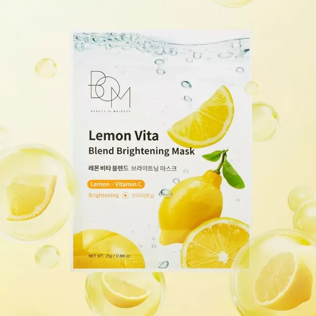 B.O.M. B.O.M - Lemon Vita Blend Brightening Mask - Rozjasňující maska s vitamínem C a extraktem z citronu - 25 ml