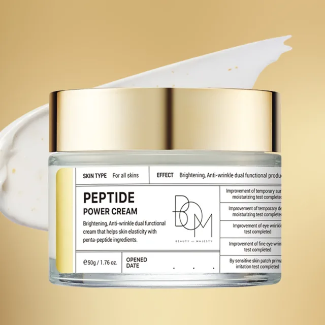 B.O.M. - Peptide Power Cream - Protivráskový peptidový krém s 24K zlatem - 50 ml
