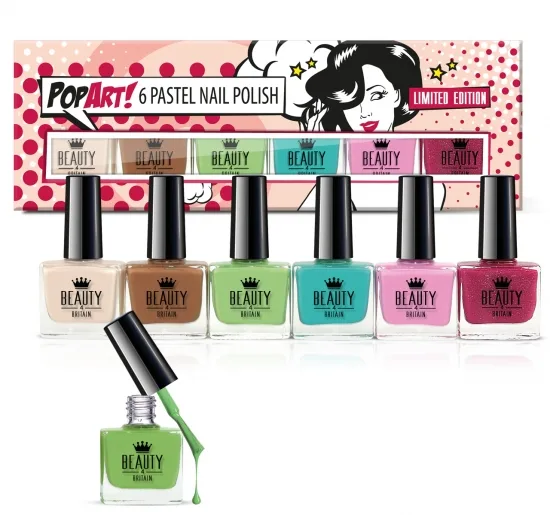 B4B PopArt 6x10ml Pastels Nail Polish Limited Edition