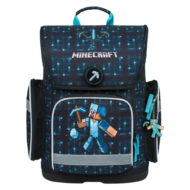Baagl Školní aktovka Ergo Minecraft Blue Axe