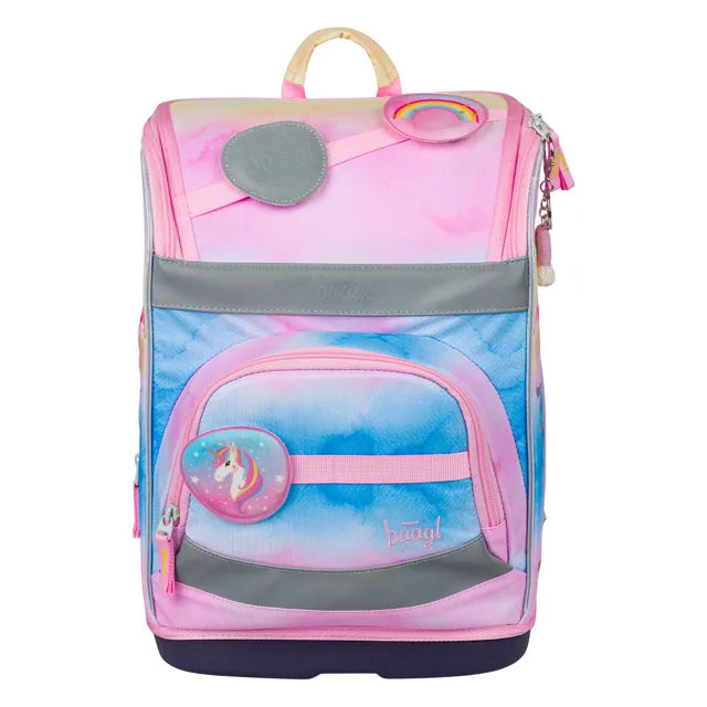 Baagl Školní aktovka Zippy plus Rainbow Unicorn