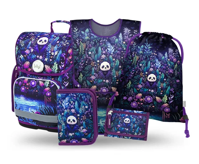 Baagl Školní set Ergo Jungle Panda III